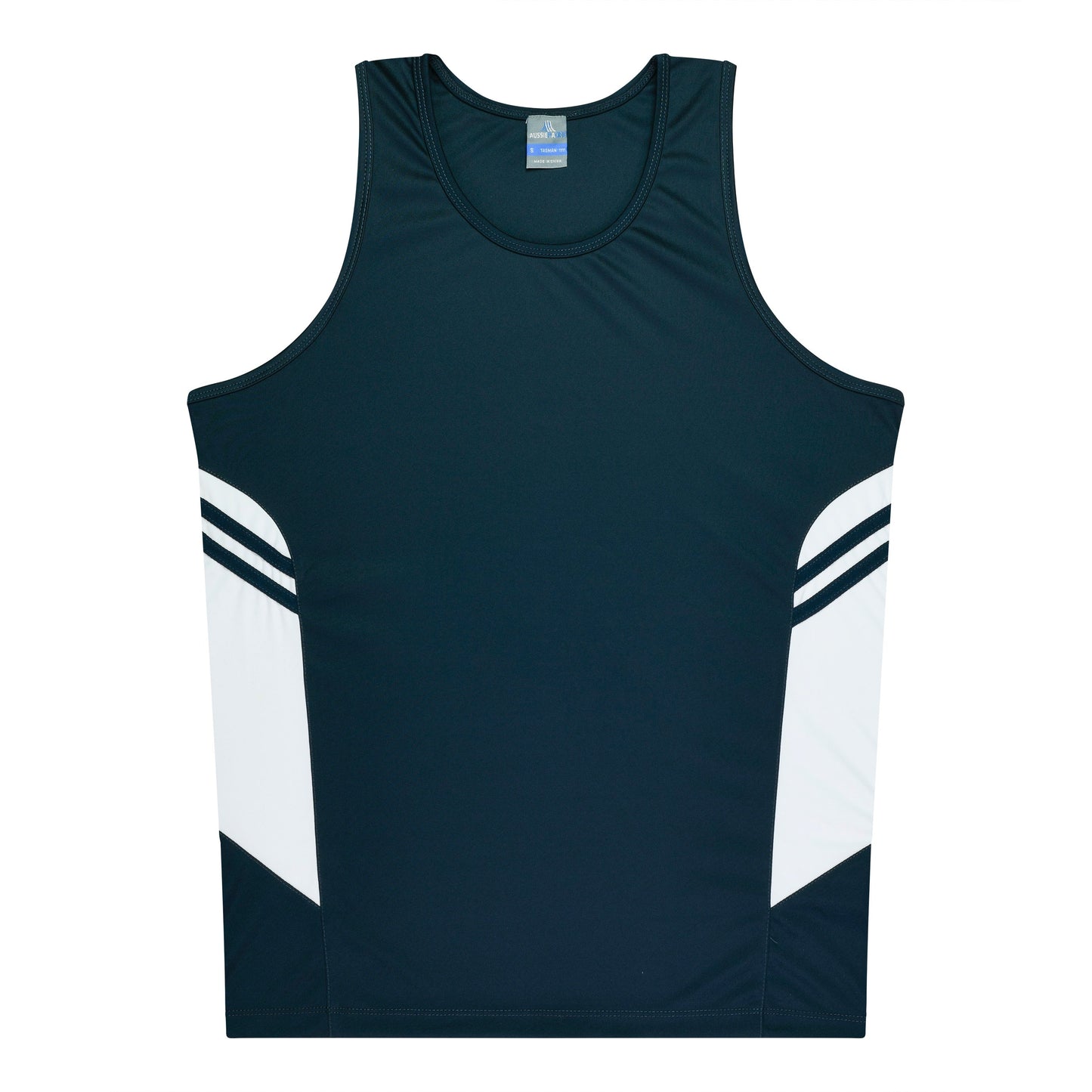 NAVY/WHITE - Tasman Kids Singlets
