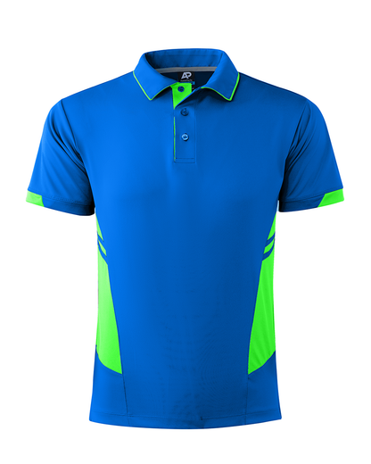 CYAN/NEON GREEN - Tasman Mens Polos