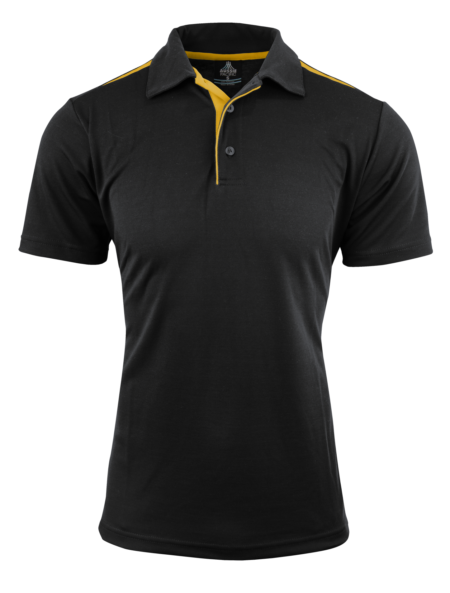 BLACK/GOLD - Paterson Mens Polos