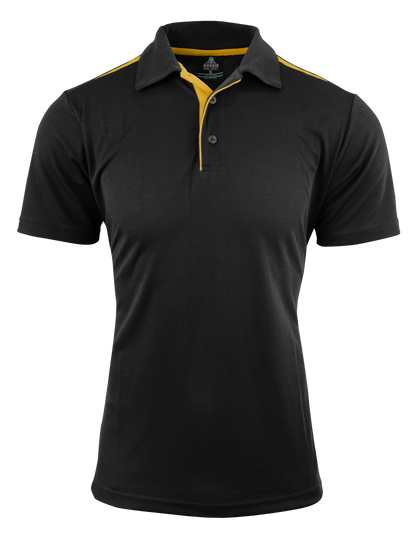BLACK/GOLD - Paterson Mens Polos