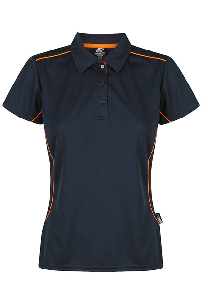 NAVY/FLURO ORANGE - Kuranda Lady Polos