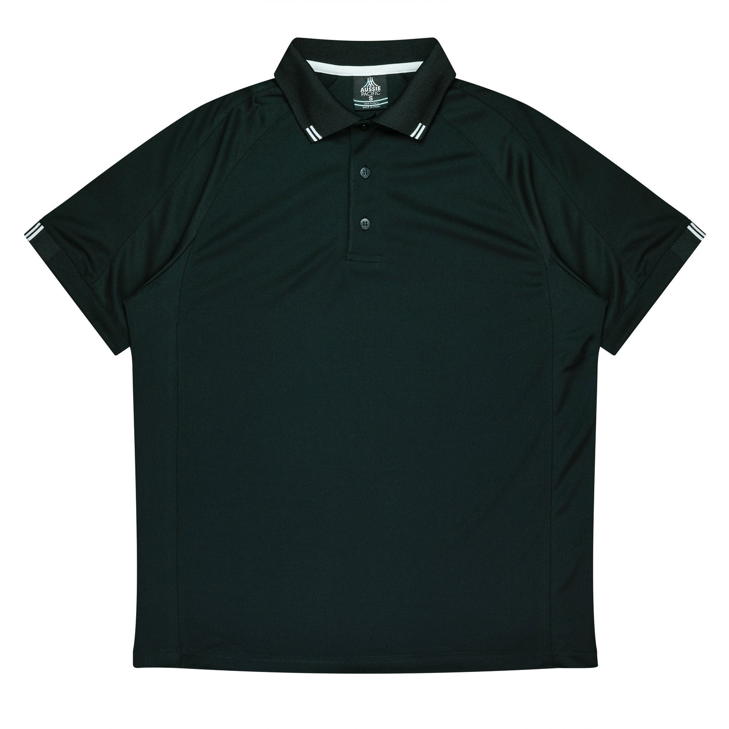 BLACK/WHITE - Flinders Mens Polos