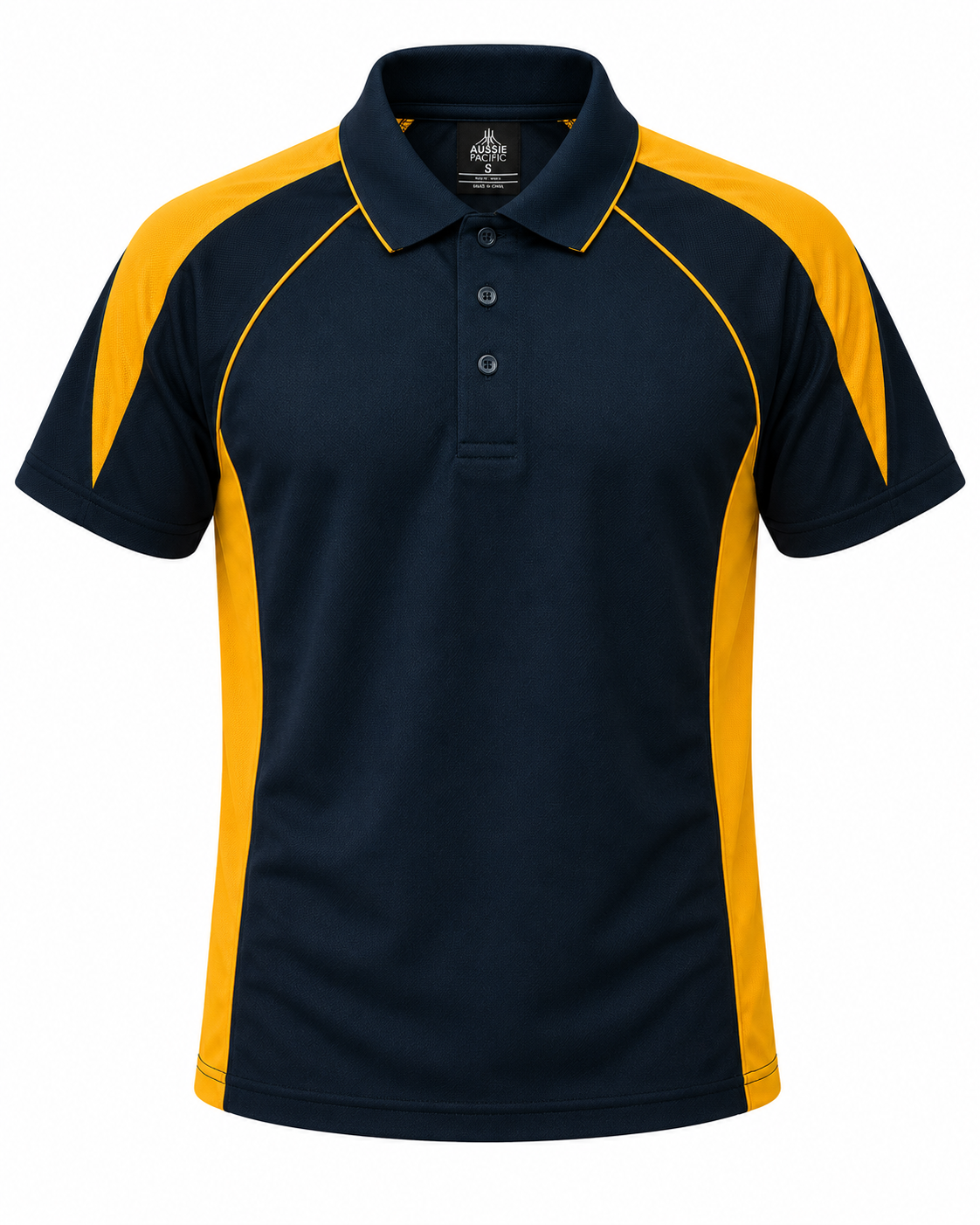 NAVY/GOLD - Premier Mens Polos