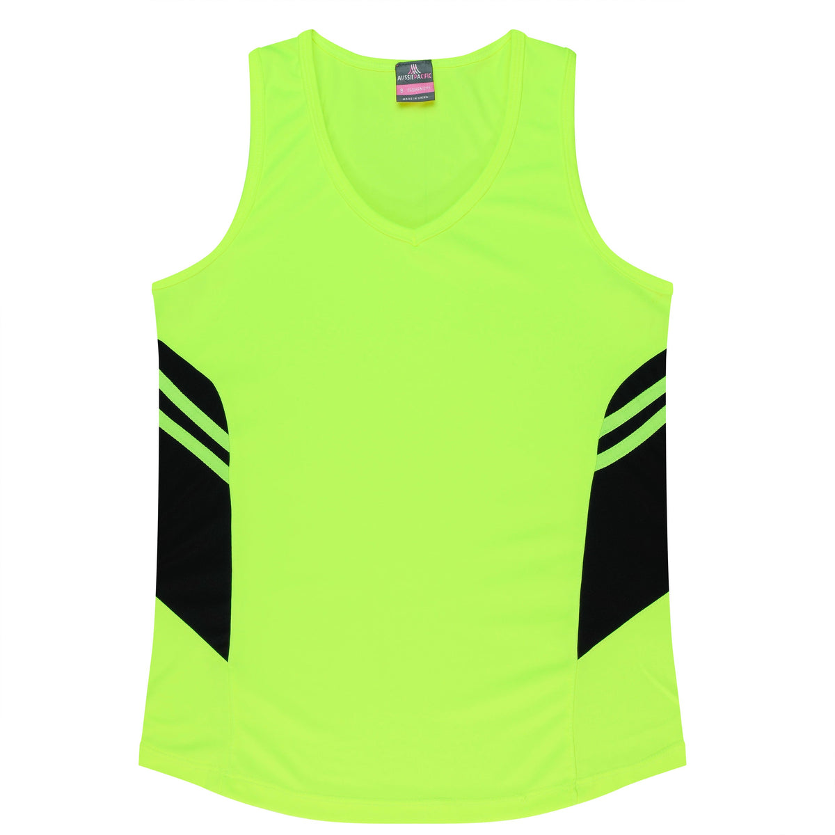 NEON YELLOW/BLACK - Tasman Lady Singlets