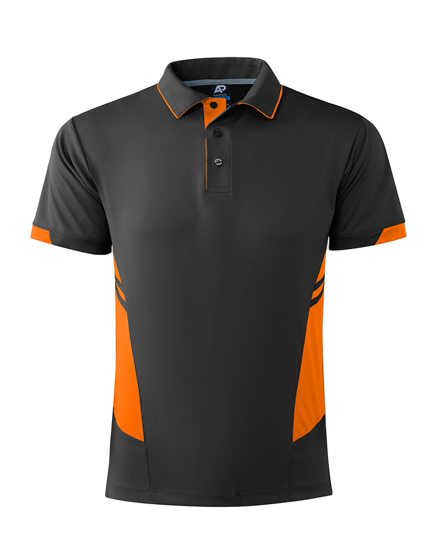 SLATE/NEON ORANGE - Tasman Mens Polos