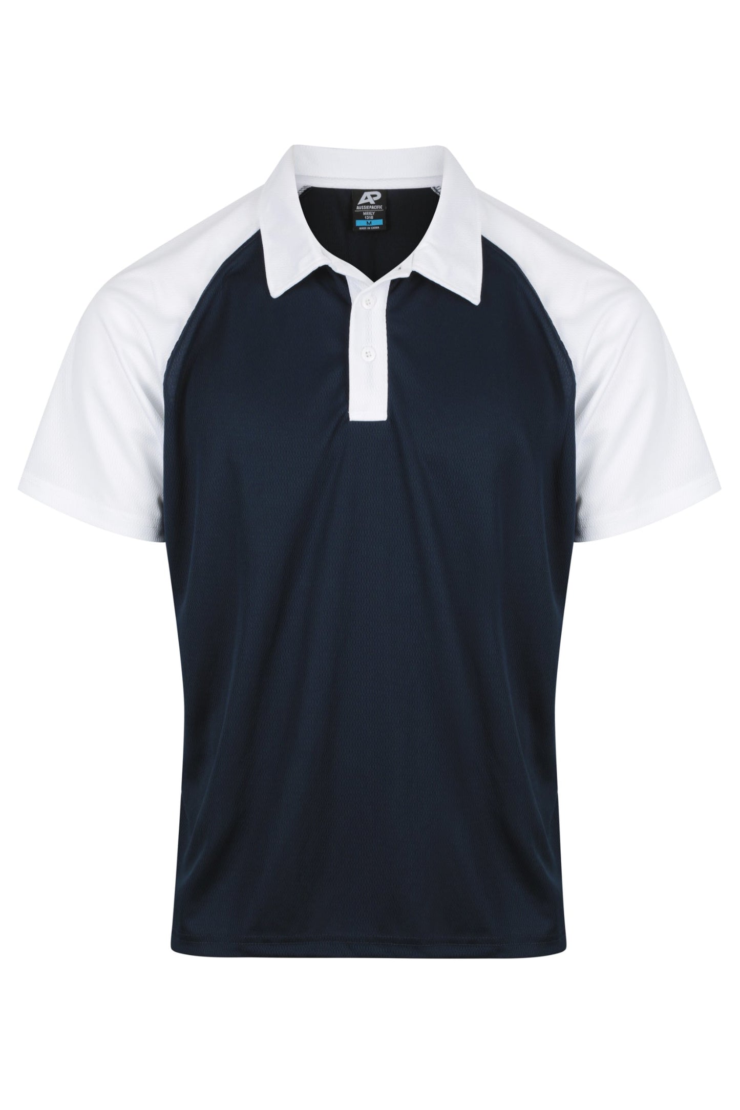 NAVY/WHITE - Manly Mens Polos