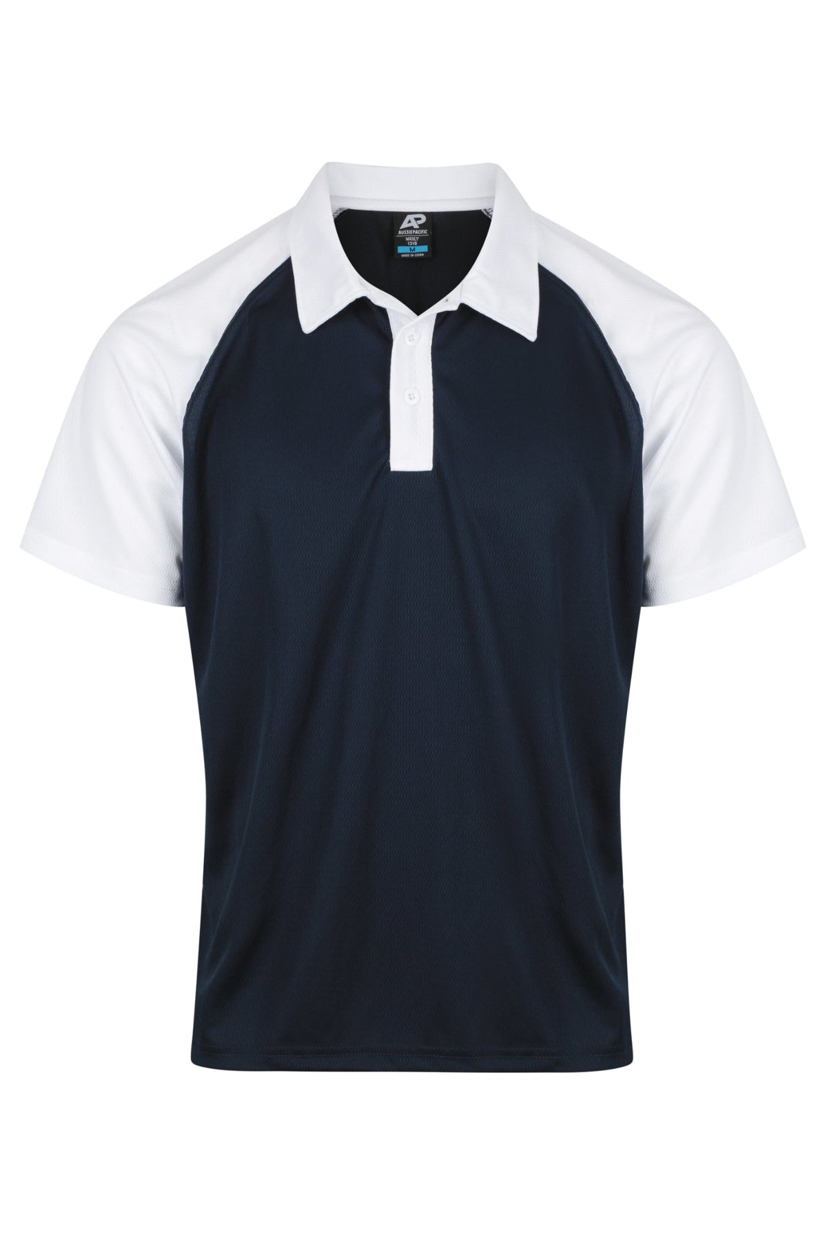 NAVY/WHITE - Manly Mens Polos