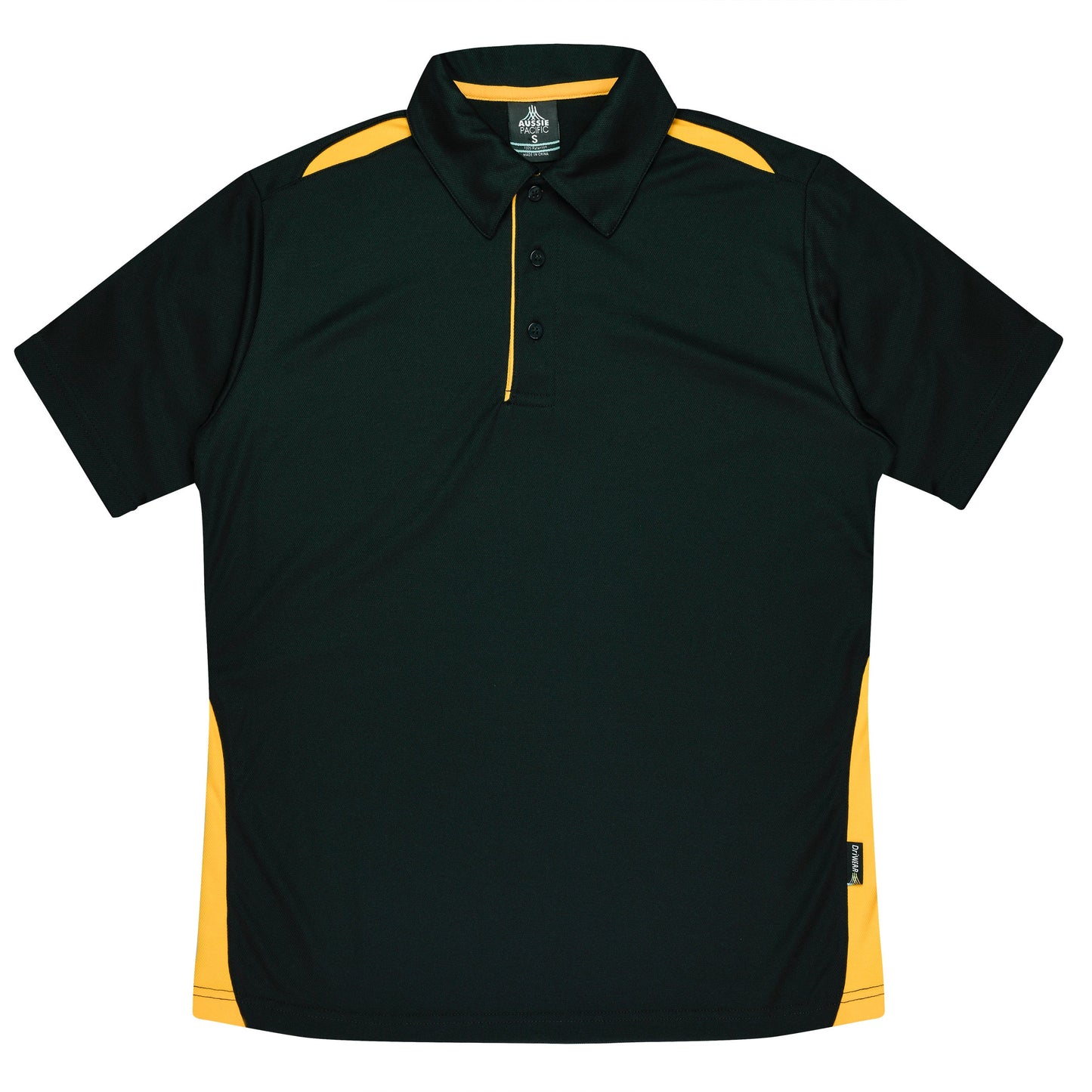 BLACK/GOLD - Paterson Kids Polos