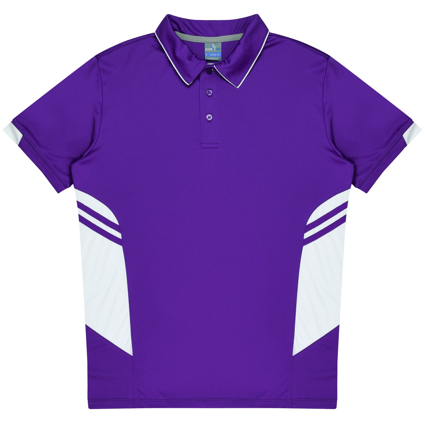 PURPLE/WHITE - Tasman Kids Polos