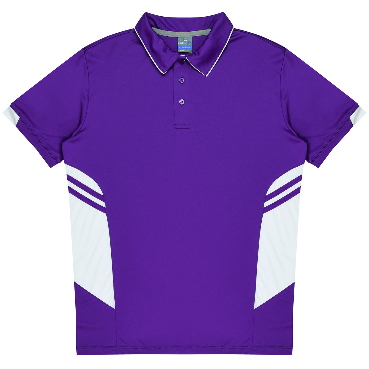 PURPLE/WHITE - Tasman Kids Polos