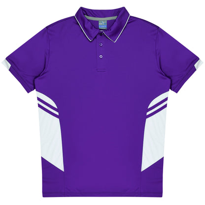 PURPLE/WHITE - Tasman Kids Polos