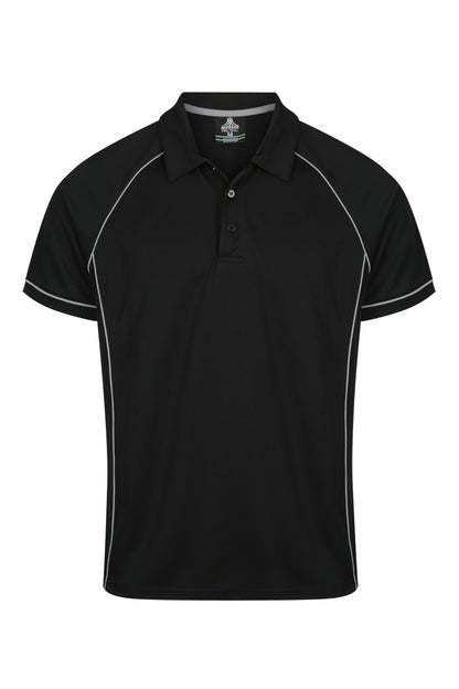 BLACK/SILVER - Endeavour Mens Polos