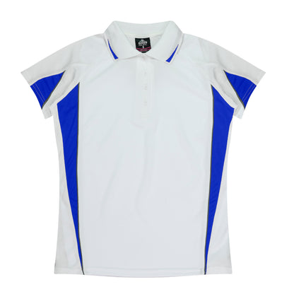 WHITE/ROYAL - Eureka Lady Polos