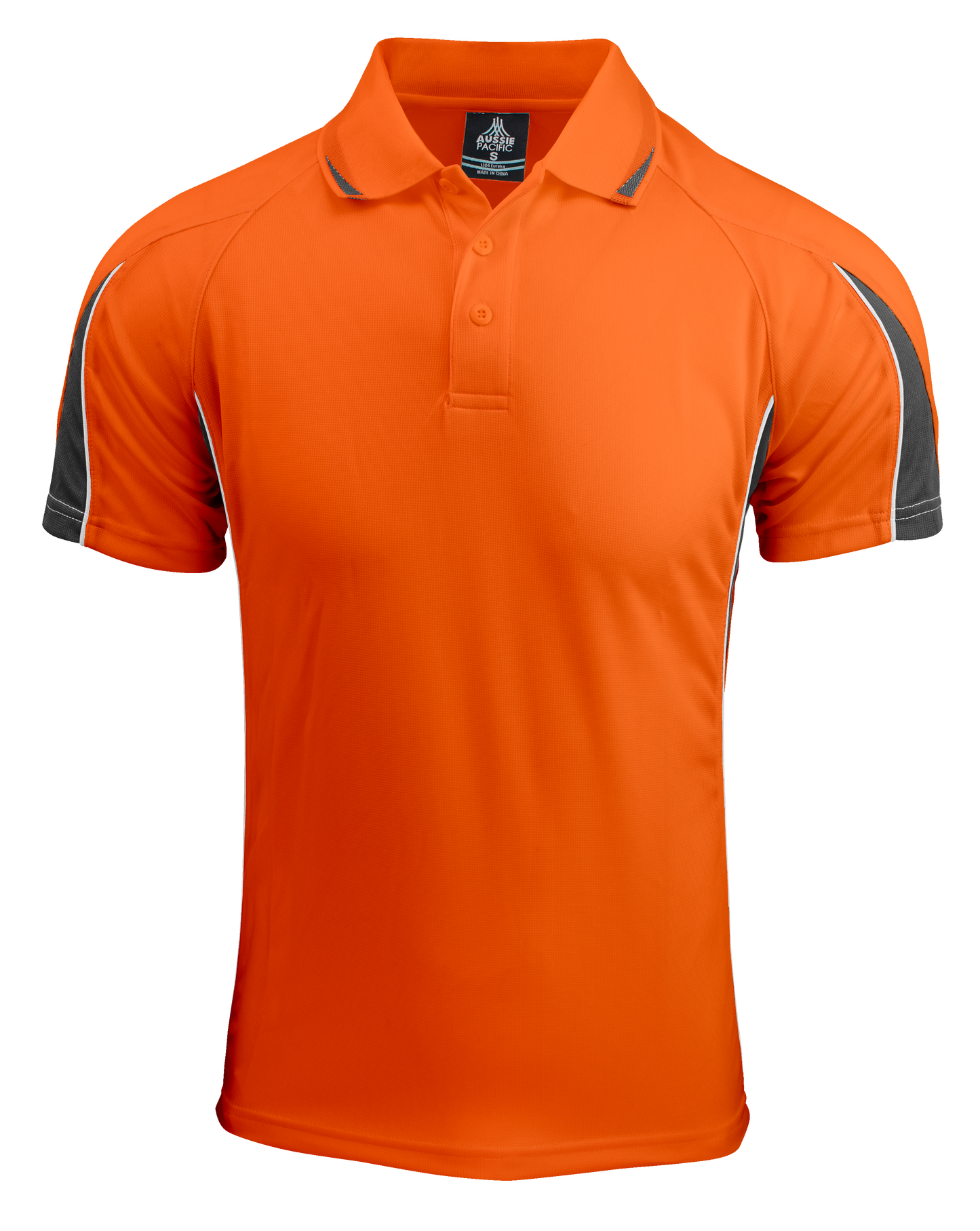 Orange/Charcoal - Eureka Mens Polos