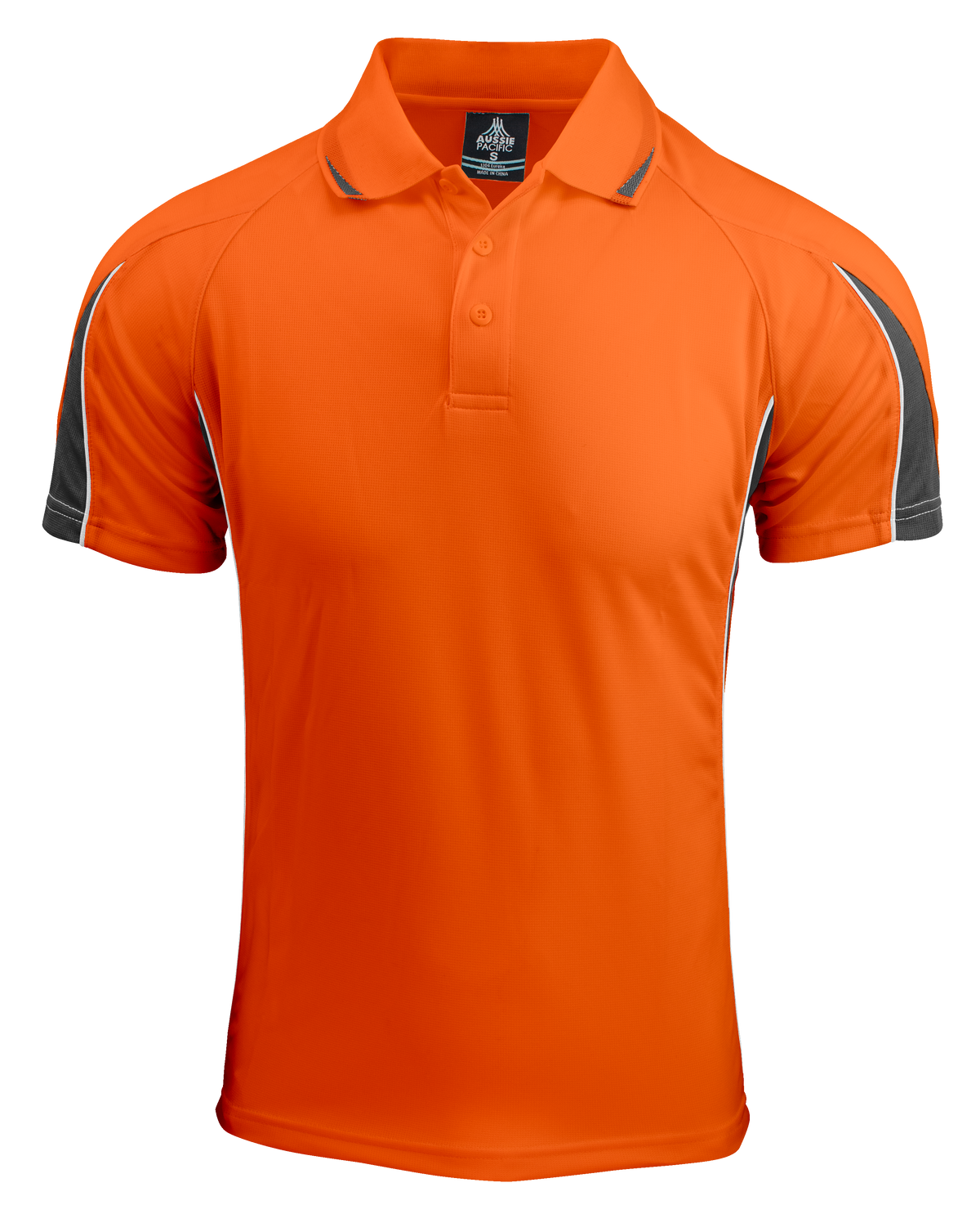 Orange/Charcoal - Eureka Mens Polos
