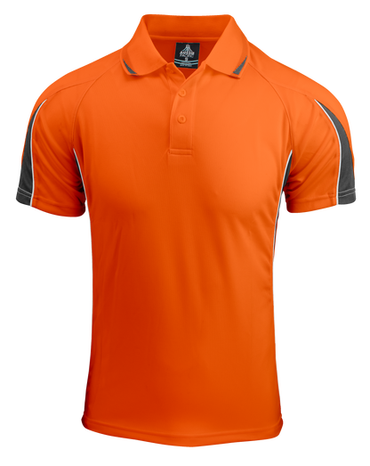 Orange/Charcoal - Eureka Mens Polos