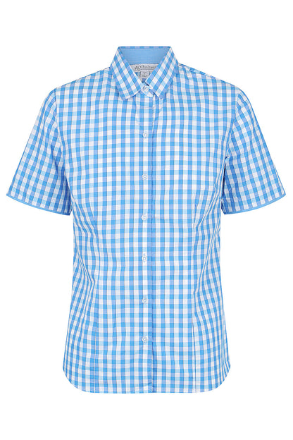 MID BLUE/SKY - Devonport Lady Shirt Short Sleeve
