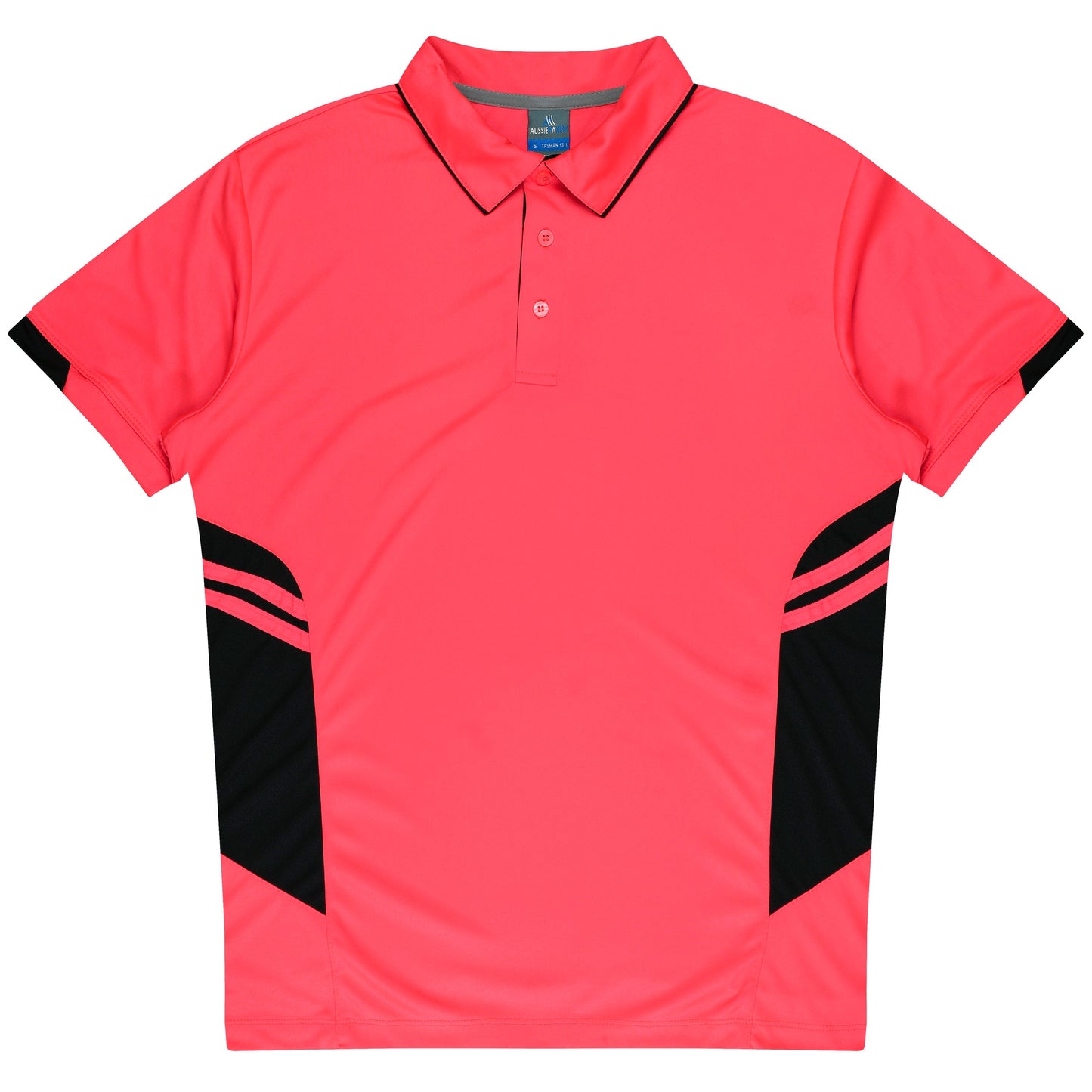 NEON PINK/BLACK - Tasman Kids Polos