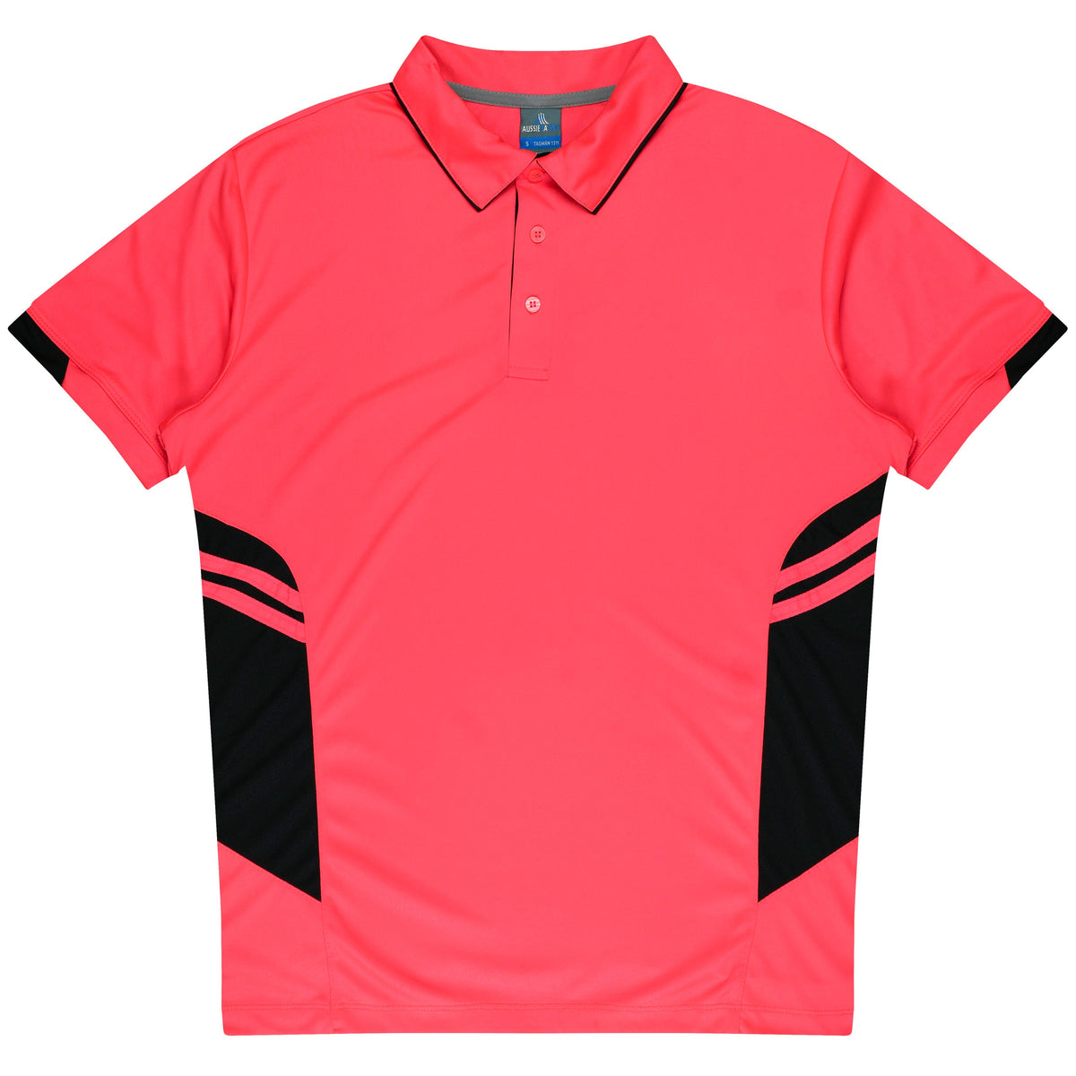 NEON PINK/BLACK - Tasman Kids Polos