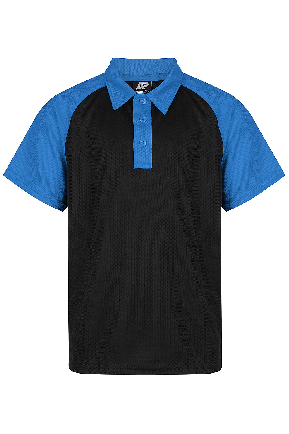 BLACK/ELECTRIC ROYAL - Manly Kids Polos
