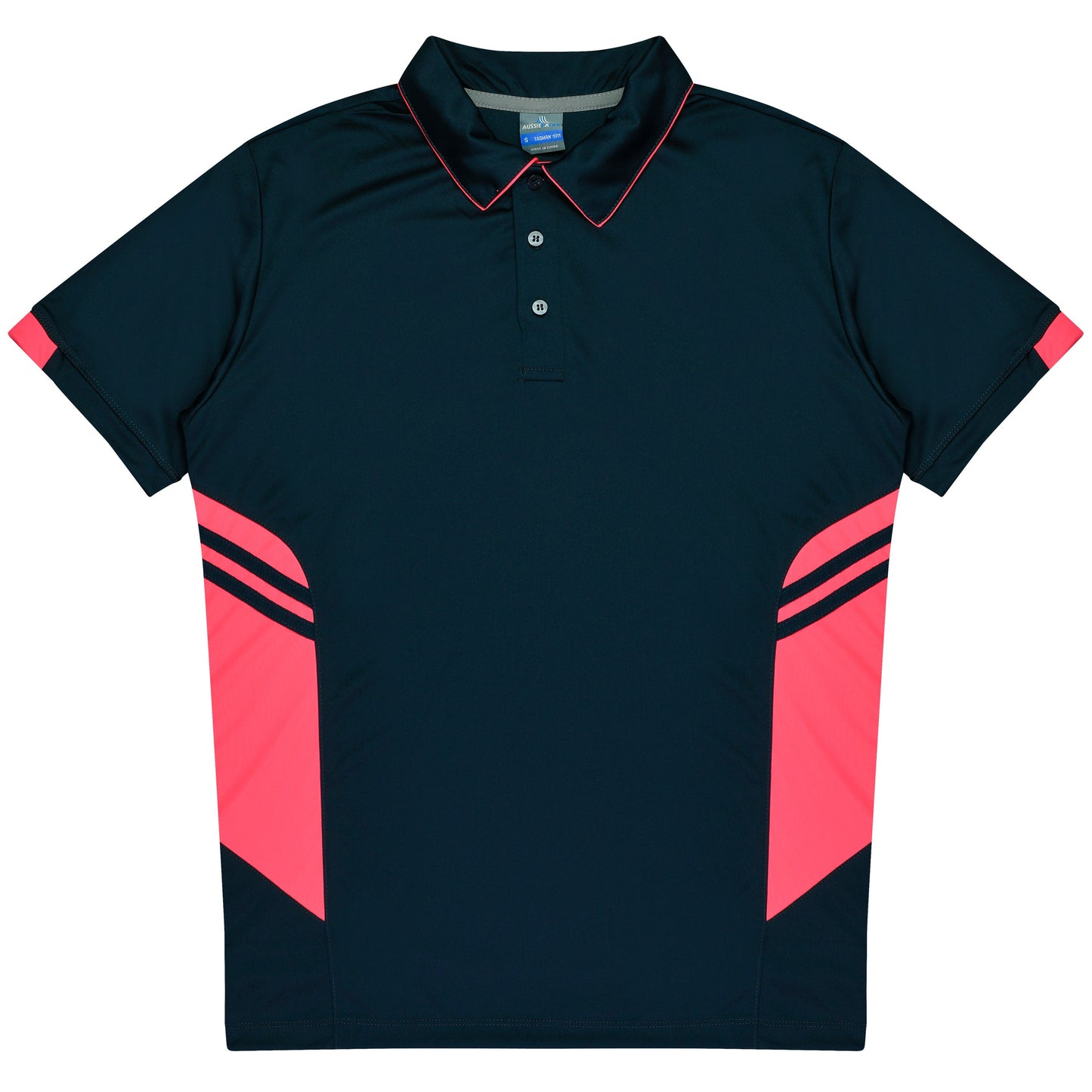 NAVY/NEON PINK - Tasman Kids Polos
