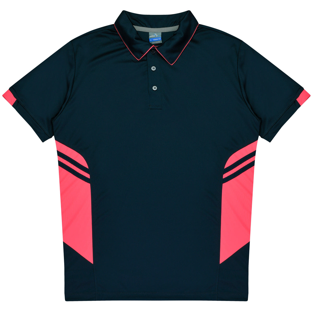 NAVY/NEON PINK - Tasman Kids Polos