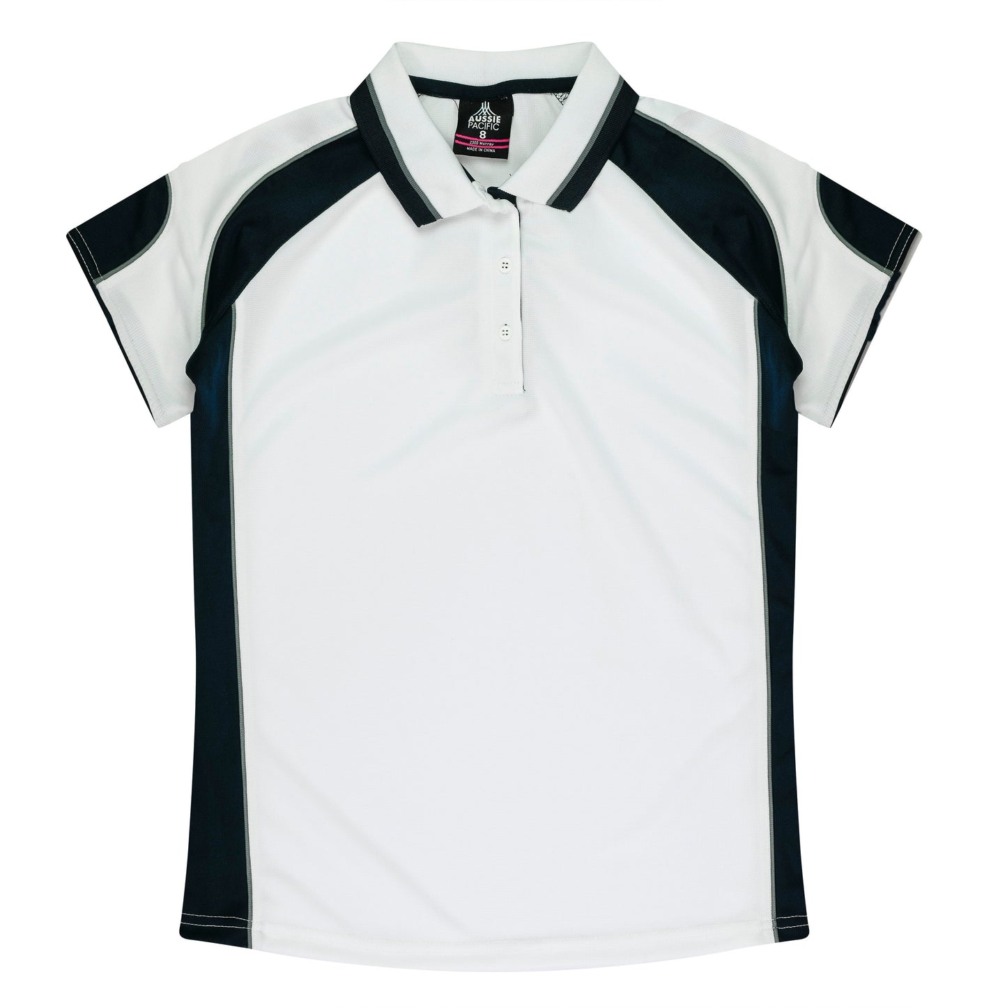 WHITE/NAVY - Murray Lady Polos
