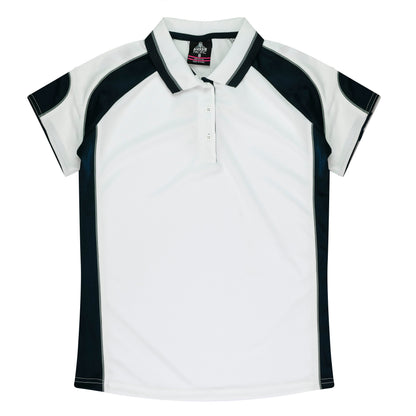 WHITE/NAVY - Murray Lady Polos