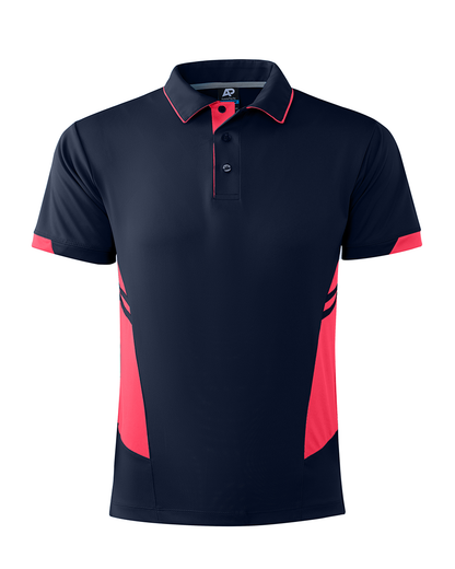 NAVY/NEON PINK - Tasman Mens Polos