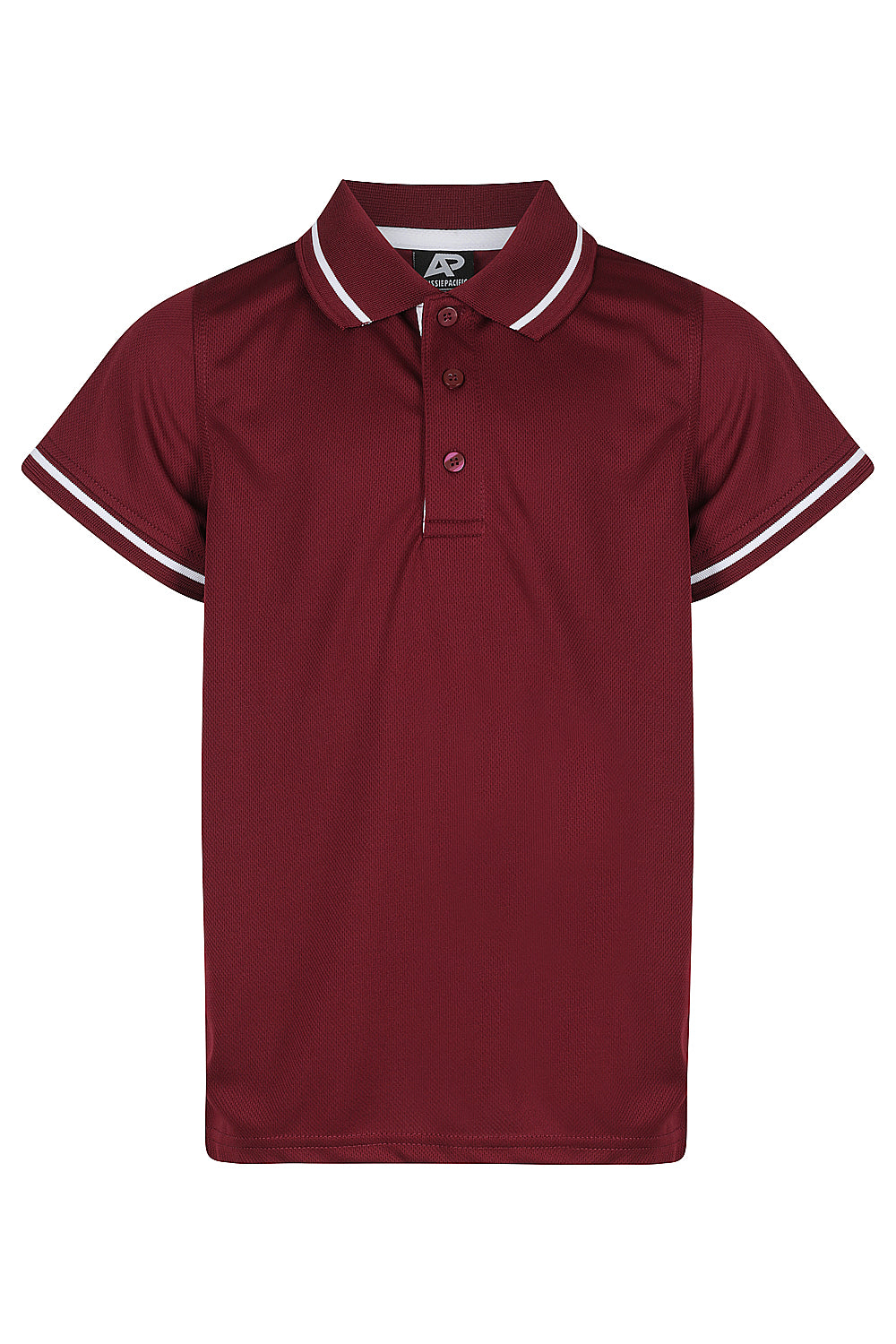 MAROON/WHITE - Cottesloe Kids Polos