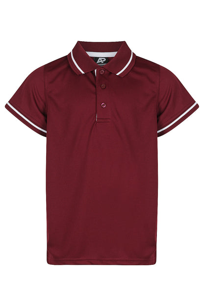 MAROON/WHITE - Cottesloe Kids Polos