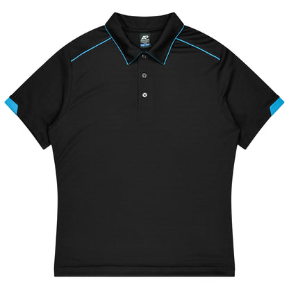 BLACK/CYAN - Currumbin Kids Polos
