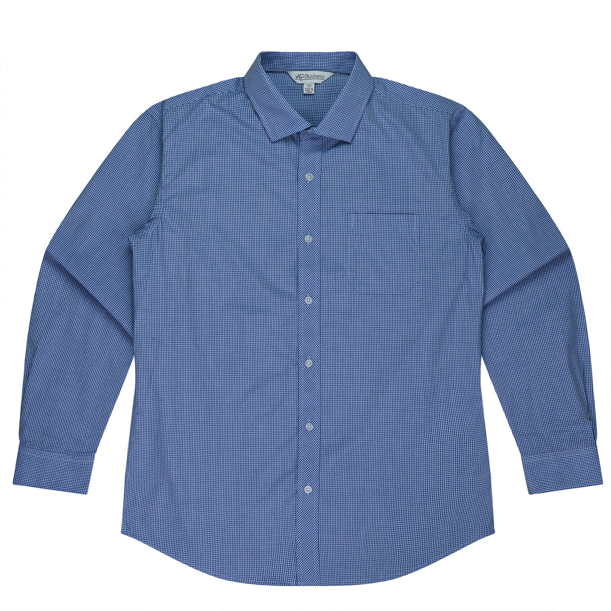 NAVY/WHITE - Toorak Mens Shirt Long Sleeve
