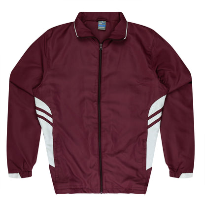 MAROON/WHITE - Tasman Kids Tracktops