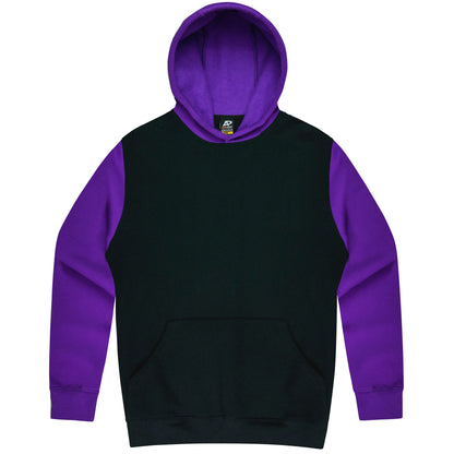 BLACK/ELECTRIC PURPLE - Monash Mens Hoodies