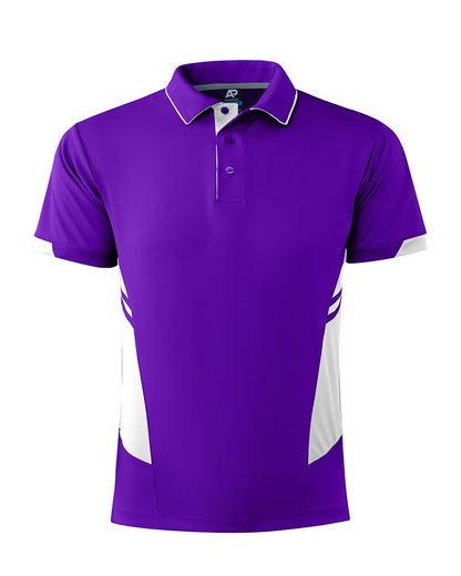 PURPLE/WHITE - Tasman Mens Polos