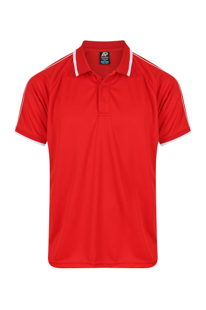 RED/WHITE - Double Bay Mens Polos