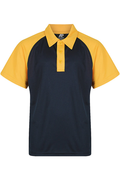 NAVY/GOLD - Manly Kids Polos