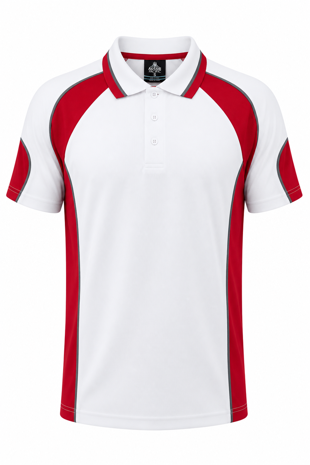 WHITE/RED - Murray Mens Polos