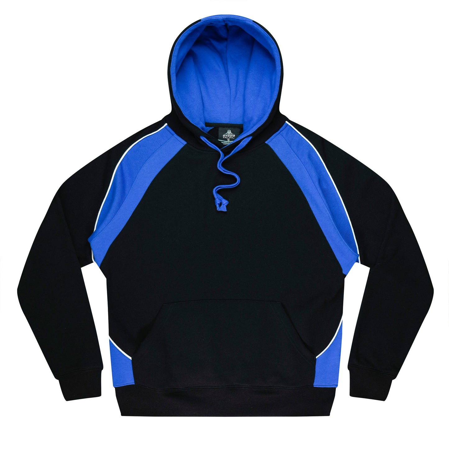 BLACK/ELECTRIC ROYAL/WHITE - Huxley Mens Hoodies