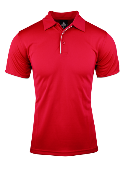 RED/WHITE - Yarra Mens Polos