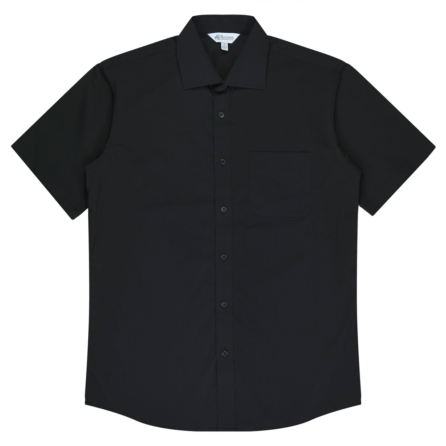 Black - Mosman Mens Shirt Short Sleeve