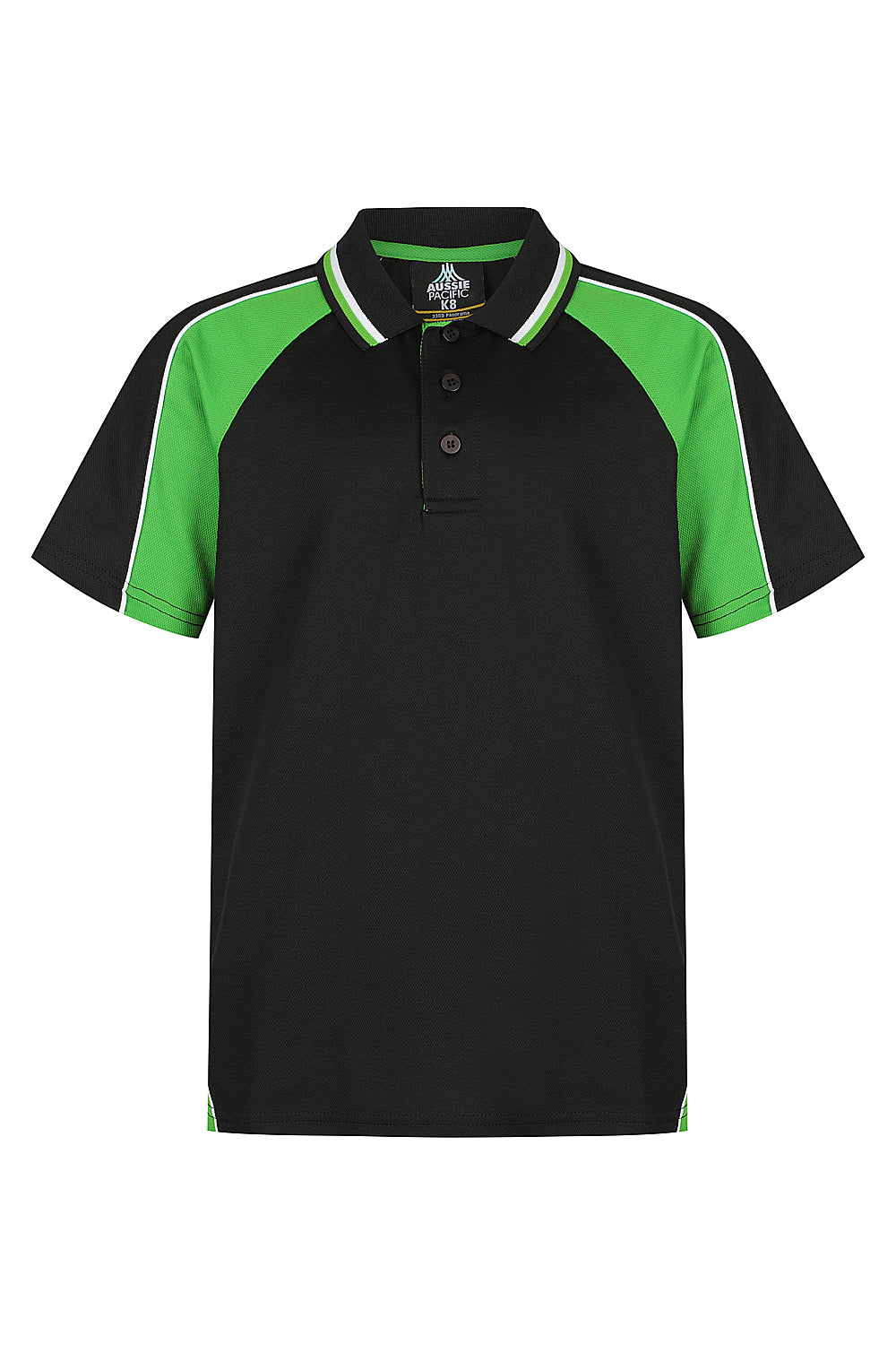 BLACK/KAWA GREEN/WHITE - Panorama Kids Polos