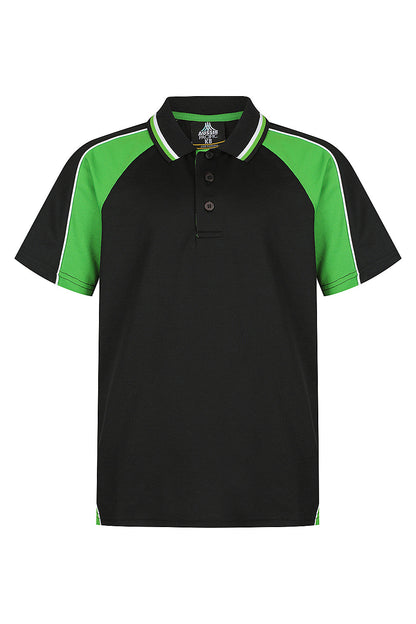 BLACK/KAWA GREEN/WHITE - Panorama Kids Polos