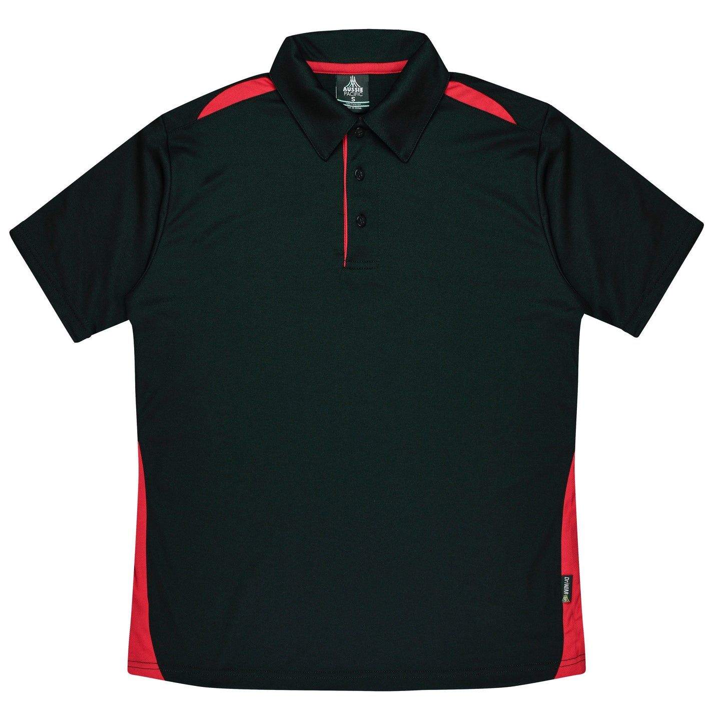 BLACK/RED - Paterson Kids Polos