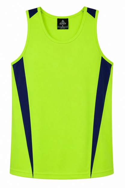 YELLOW/NAVY - Eureka Mens Singlets