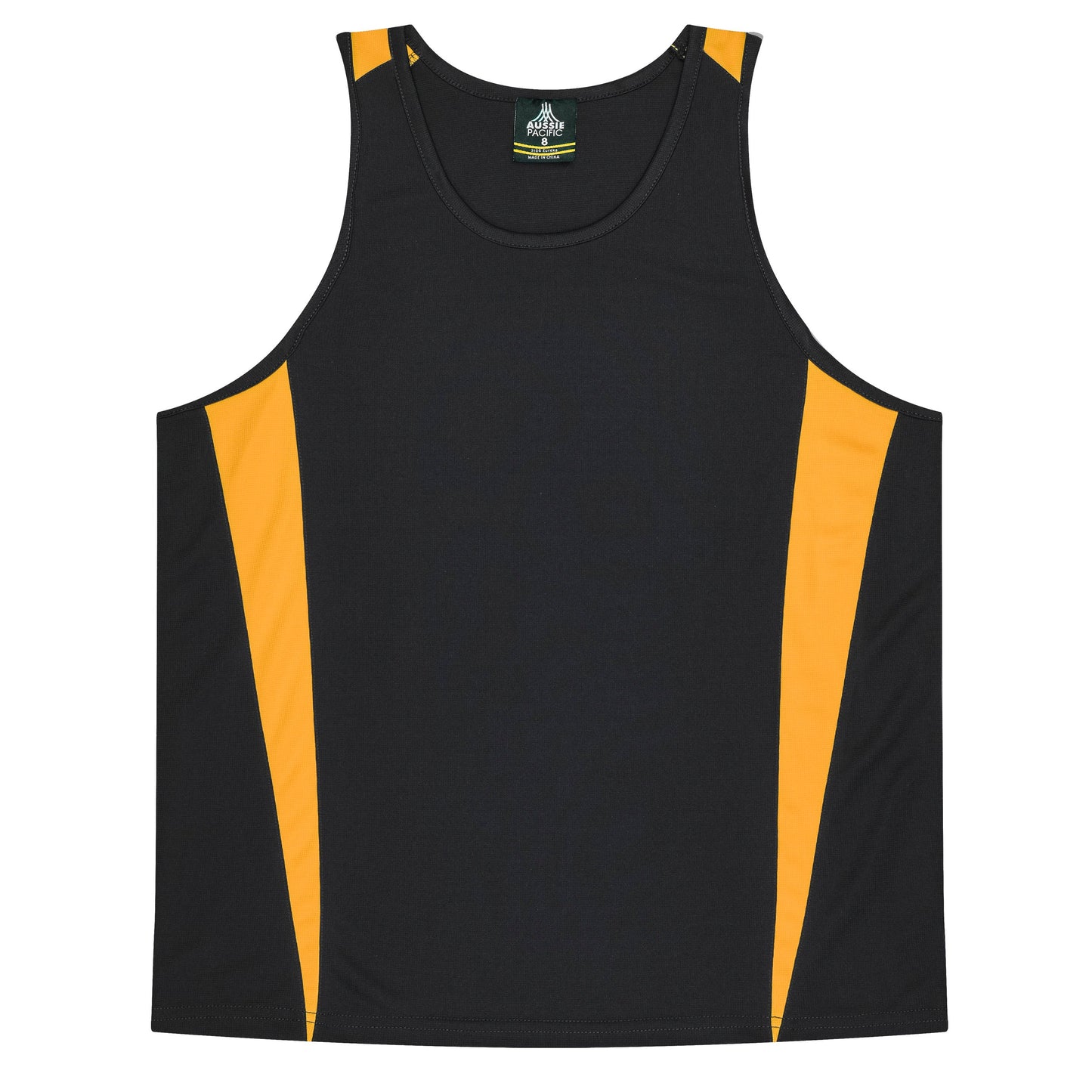 BLACK/GOLD - Eureka Kids Singlets
