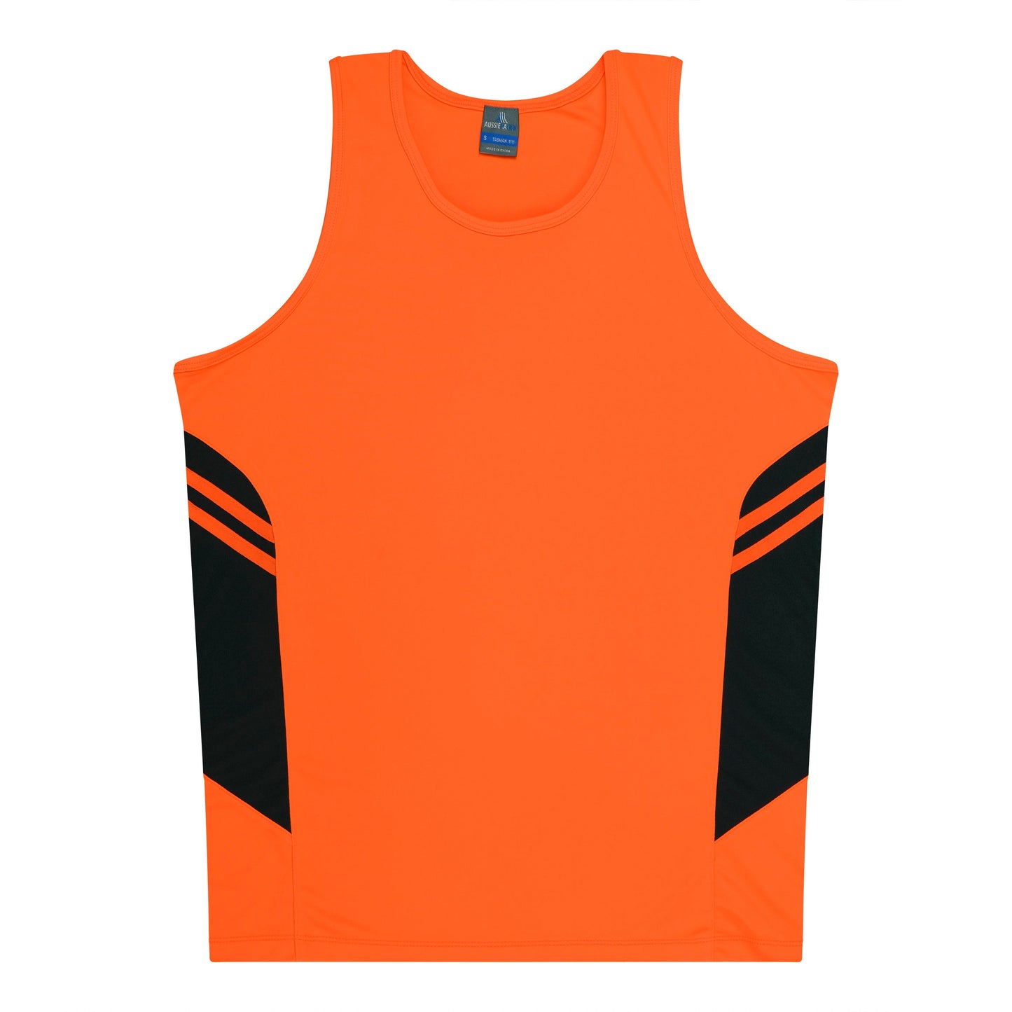 NEON ORANGE/SLATE - Tasman Kids Singlets