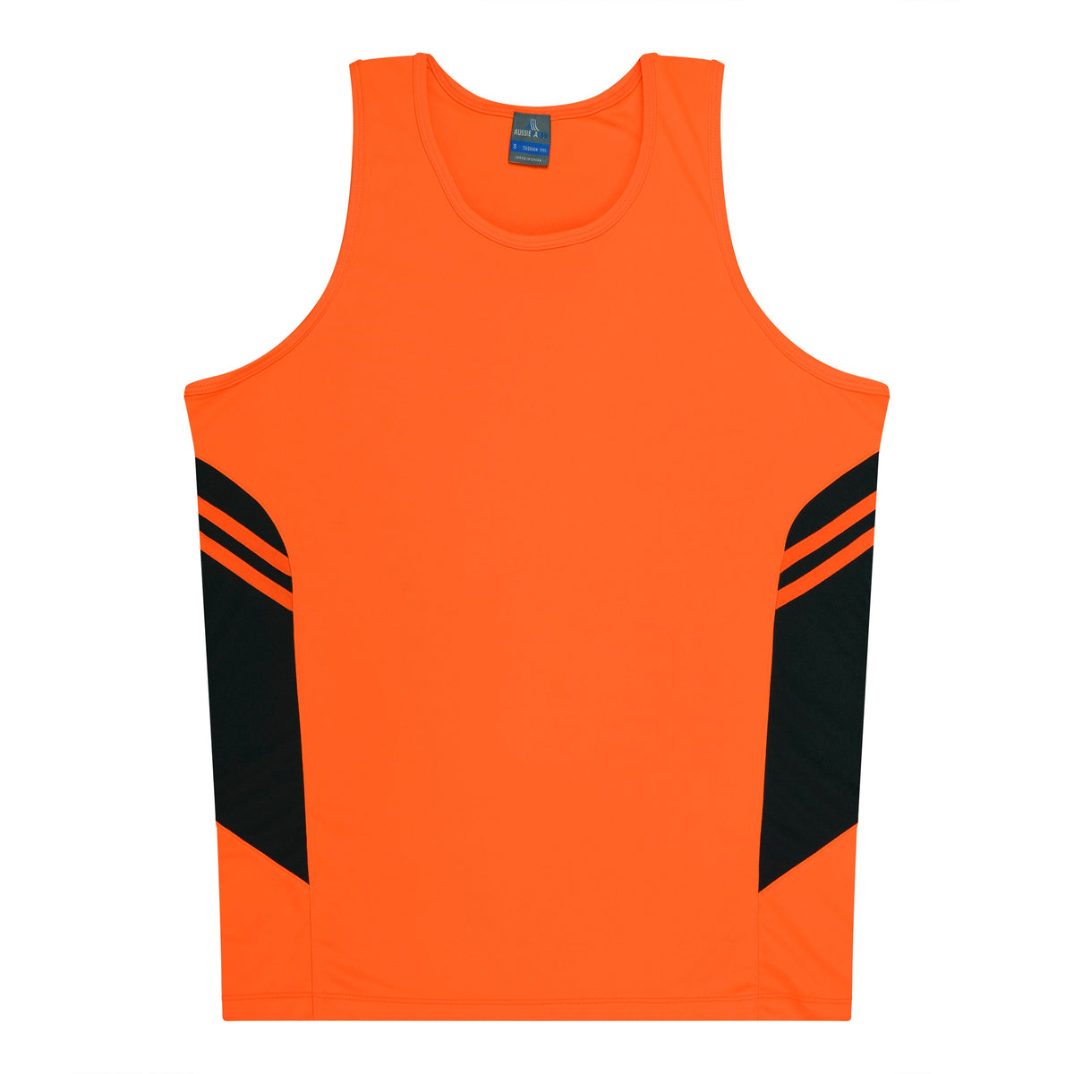 NEON ORANGE/SLATE - Tasman Kids Singlets