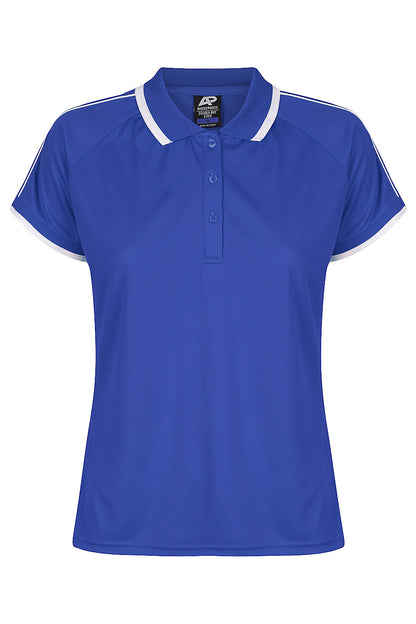 ROYAL/WHITE - Double Bay Lady Polos